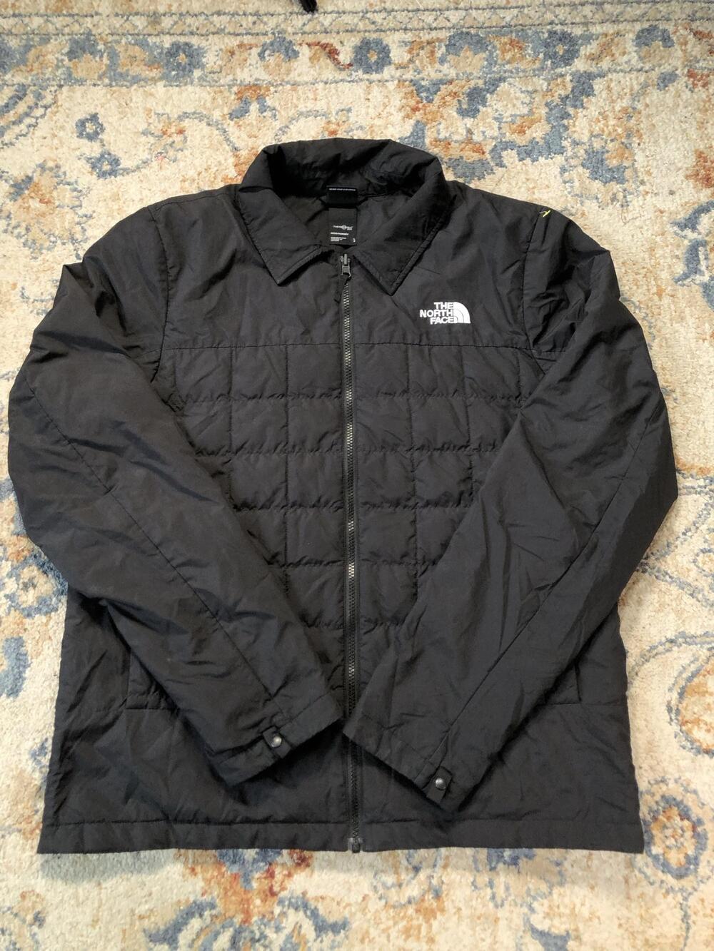 The North Face Jacket Mens Large Black ThermoBall Quilted Full Zip Lightweight